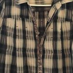 Free People  PLAID TIE BACK SHIRT. 2 Photo 1