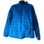 L.L.Bean blue puffer jacket top long sleeve with pockets women’s large Photo 0