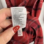 American Eagle  Size XS Shirt Dress Red Flannel Plaid Button Front Long Sleeve Photo 6