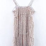 LA Hearts  Floral Tiered Babydoll Mini Dress Medium White Ditzy Ruffles Rayon Photo 1