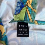 SheIn Green & Yellow Summer Strappy Halter Neck Crop Tank Top Size Medium Photo 5