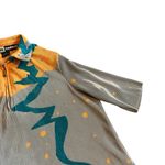 Jamie Sadock Plisse Pleated Top Shirt Stretch Abstract Golf Athletic Tennis Med Gray Photo 4