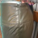 Kori  Vegan Leather Pants - Olive Photo 6
