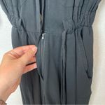 Venus Black Wide Leg Jumpsuit Button Up Front Size 10 Photo 7
