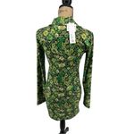 ZARA Green Yellow Floral Long Sleeveā Mini Short Dress 70's 60's Retro Collared Photo 3