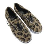 Vans  Leopard Animal Print Fuzzy Platform Ribbon Laces Size M6.0/W7.5 Photo 1