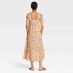 Knox Rose  Floral Yellow and Pink Maxi Dress SZ:L Photo 1