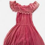 None Vintage Hot pink crotchet off the shoulder whimsical Flowy midi dress M Photo 2