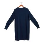 Eileen Fisher Black Jersey Knit Bateau Neck Long Sleeve Dress Photo 3