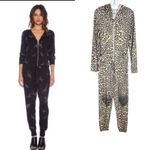 Lauren Moshi  Luna Hoodie Animal Print Jumpsuit Sz S Photo 1