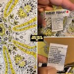 ROSEY TOMATO YELLOW & BLACK LIGHTWEIGHT PAISLEY PRINT BOLERO COVER (3X) Photo 9