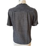 esby Julie Striped Cotton Button Down in Black & White Size XS X Photo 4