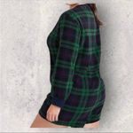 Old Navy Sleep One Piece Women’s Large Fleece Blackwatch Plaid Pajamas Romper Photo 9