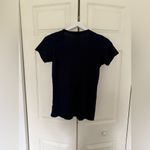 Heritage 1981  Graphic French Sayings V-Neck T-Shirt Navy Blue Size Small Photo 5