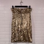 Sparkle & Fade Gold Sequin Strapless Party Dress Photo 4