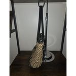 Brighton  Black Embossed Leather And‎ Woven Straw Purse Multi-Pocket Photo 6