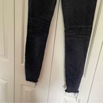 American Eagle Curvy Highest Rise Jegging Sz 6 LONG Black Denim Distressed Photo 8