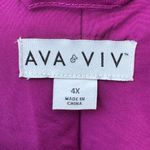 Ava & Viv  Floral Quilted Purple Yellow Zip Up Sweater Jacket Photo 4