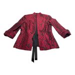 Maggy London Maggie London
Women's Blazer Jacket Size 8
Maroon, Black Metallic Jacquard Photo 5