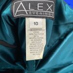 Alex Evenings  Black Turquoise Lace Formal Dress 10 Photo 1