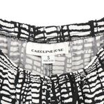 Caroline Rose Black White Printed Slinky Travel Knit Wide Leg Pants S Photo 5