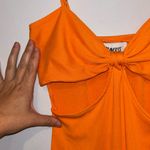 Princess Polly  Bright Orange Bow Top Cutout Mini Dress Photo 5