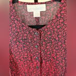 Motherhood Boho Maternity Long Tunic Top Button Down Floral Soft Lightweight Medium Office Photo 6