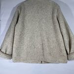None Cozy Sherpa Reversible Jacket W/Corduroy Trim Womens Petite LG Cream &‎ Tan NEW Photo 1