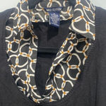 Max edition  Women's Black Print Layered Blouse Sheer Long SleeveTop Sz M Photo 1