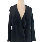 Christopher & Banks Ruffle Front Black Blazer Long Sleeve Women's Size 1X Plus Photo 11