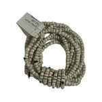 Cream Beaded Layered Boho Stretch Bracelet Western NEW Black Photo 0