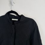 Bryn Walker  100% Linen Black Button Front Shirt Lagenlook Womens Medium Photo 1