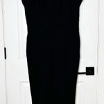 Karen Millen  Tapered Leg Jumpsuit Lace Panel Sleeves Black Size‎ US 8/UK 12 Photo 0