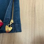 Escada Classic Blue Women's Jeans With Zipper Heart Detail Size 38 Photo 4