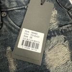 One Teaspoon  Denim Shorts Bonita High Waist Long Rise Button Fly in Fox Black 25 Photo 3