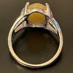 Yellow aventurine S925 silver women ring size 7.5 Photo 3