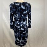 Mary Kay long sleeve shades of blue night sky side tie ruched sheath dress small Photo 4