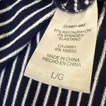 Hilary Radley Striped Navy Dress Size L Photo 4