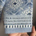 Talbots Vintage Nordic Snowflake Fair Isle Cardigan wool blend embellished Sz M Photo 5