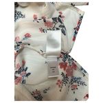 Lucky Brand  Top Womens XL Floral Long Sleeve Popover Tie Neck Boho Peasant White Photo 8