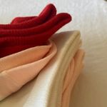 Kate Spade : Blush/White/Red Socks with Heart & Dove Design- Crew- set of 3 Photo 5