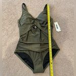 DKNY Women's Shirred Keyhole Detail One-Piece Y2K Swimwear Photo 6