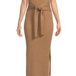 Good American  ribbed tie front midi dress  Photo 0