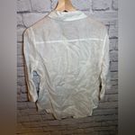Lilly Pulitzer  women’s 100% Linen White button front Shirt Blouse Size medium Photo 4