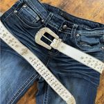 woman’s rhinestone belt with large buckle Y2K western White Photo 0