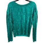 We The Free  Womens XS Milan Green Crushed Velvet Oversized Sweatshirt Y2K Grunge Photo 0