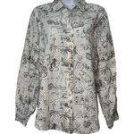 Chico's Chico’s Sanibel Eyelet Billow Sleeve Button Up Cotton Shirt Size 1 (8/10) Photo 0