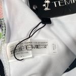 Tempt Me High Waist Swimsuit Bottom Women's XL Tropical Floral Print Chevron Black Photo 3