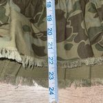 ZARA Womens Camo Embroidered Pompom Tassel Frayed Hem Peplum Jacket Green XS Photo 9