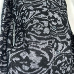 Nanette Lepore Jacquard Sweater Jacket Size Large Black Gray Filigree Wool Blend Photo 1